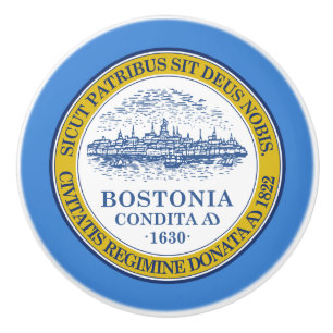 City Flag of Boston (Massachusetts) Ceramic Knob