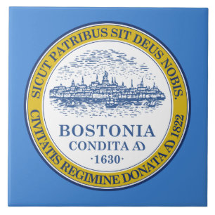 City Flag of Boston (Massachusetts) Ceramic Tile