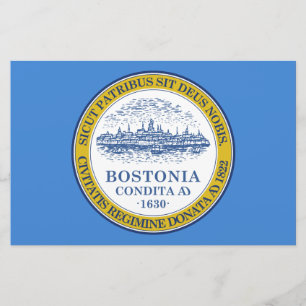 City Flag of Boston (Massachusetts) Stationery