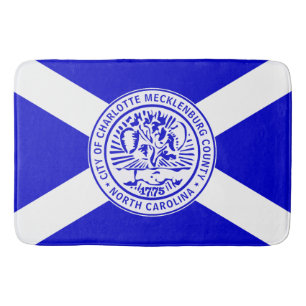 City Flag of Charlotte (North Carolina) Bath Mat