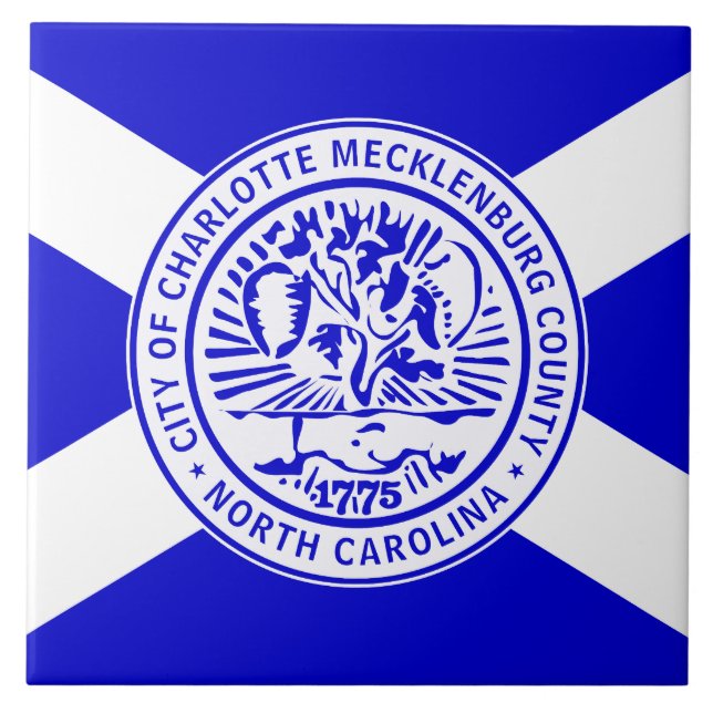 City Flag of Charlotte (North Carolina) Ceramic Tile (Front)