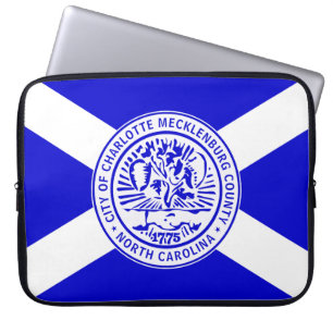 City Flag of Charlotte (North Carolina) Laptop Sleeve