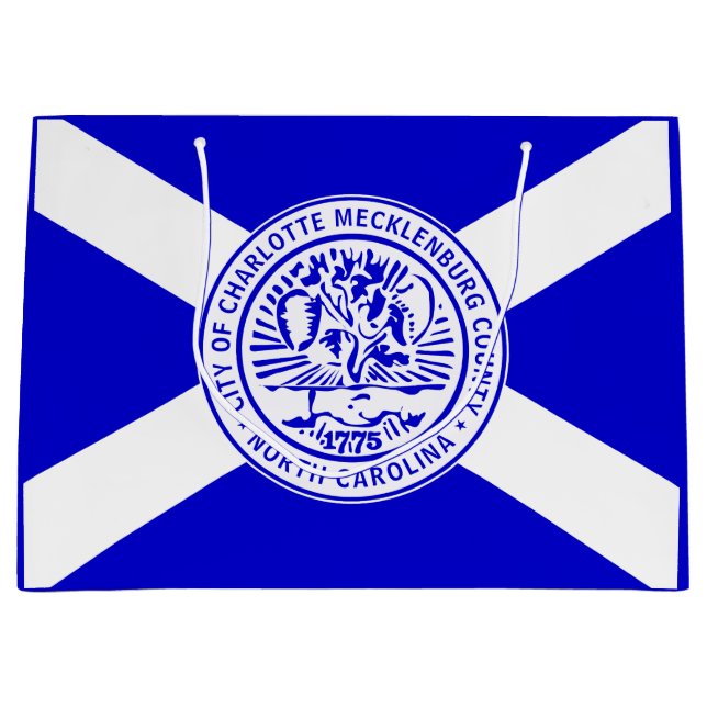 City Flag of Charlotte (North Carolina) Large Gift Bag (Front)