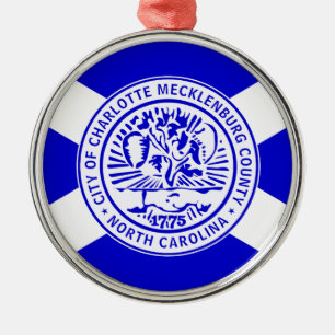 City Flag of Charlotte (North Carolina) Metal Ornament