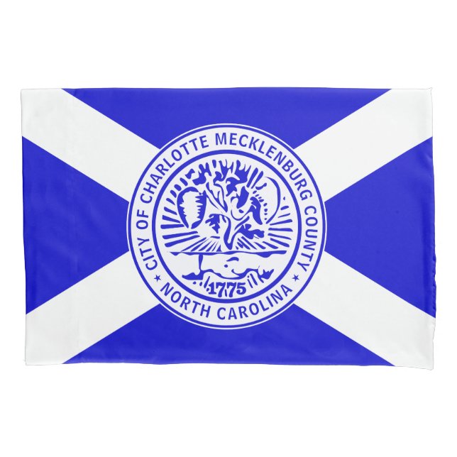 City Flag of Charlotte (North Carolina) Pillowcase (Front-Left)