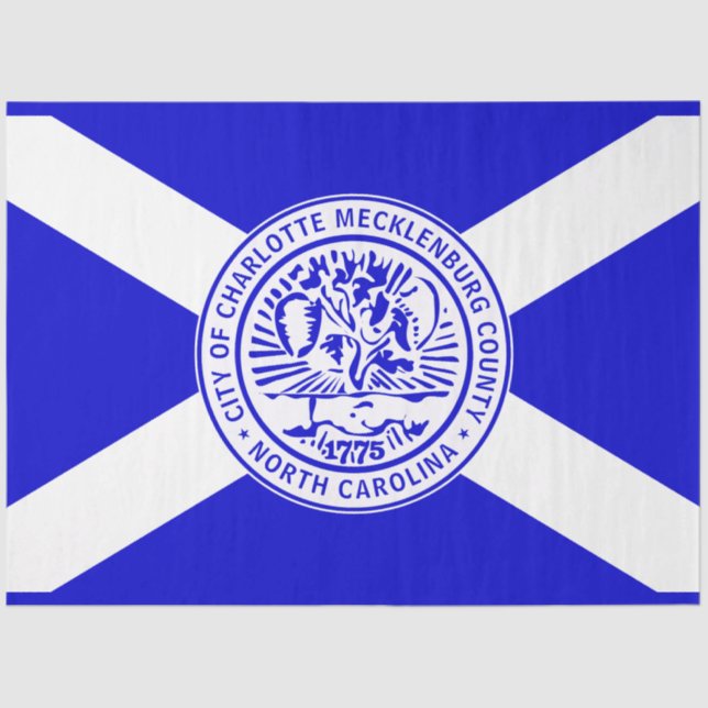 City Flag of Charlotte (North Carolina) Tissue Paper (Front)