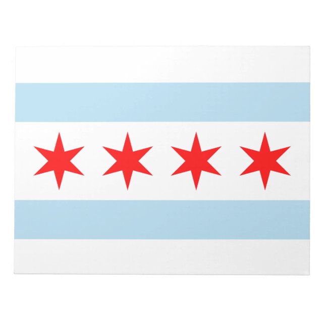 City Flag of Chicago (Illinois) Notepad (Front)