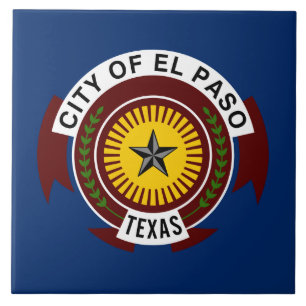 City Flag of El Paso (Texas) Ceramic Tile