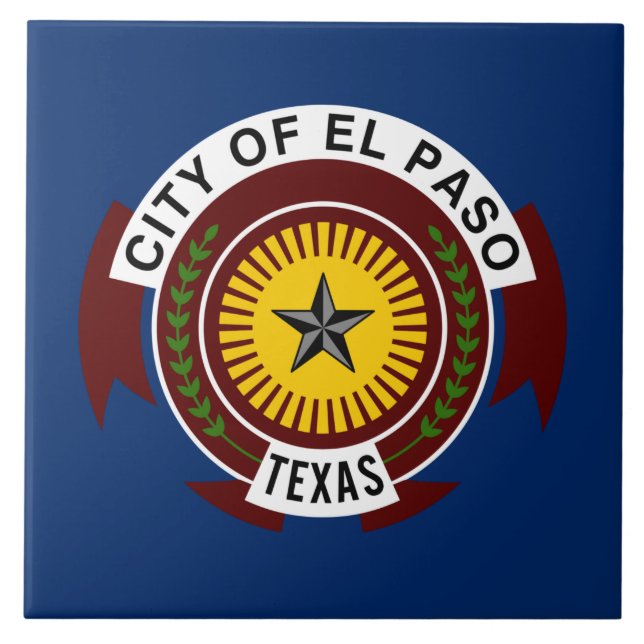 City Flag of El Paso (Texas) Ceramic Tile (Front)