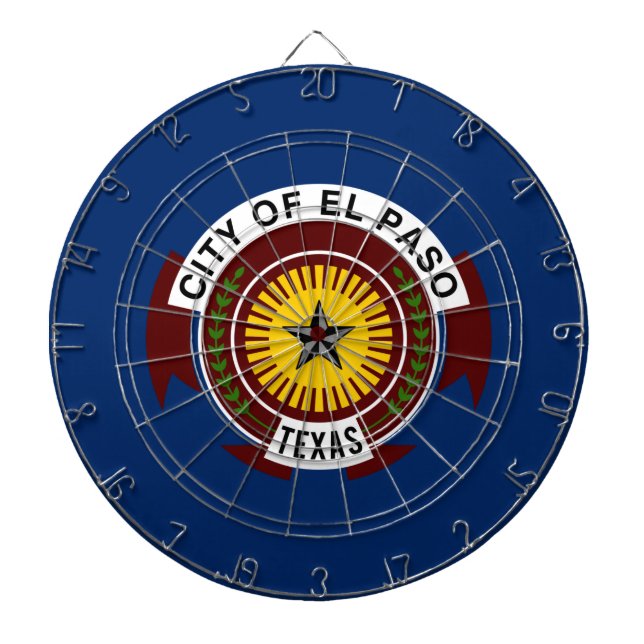 City Flag of El Paso (Texas) Dartboard (Front)