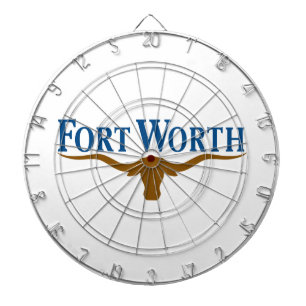 City Flag of Fort Worth (Texas) Dartboard