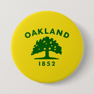 City Flag of Oakland (California) 7.5 Cm Round Badge
