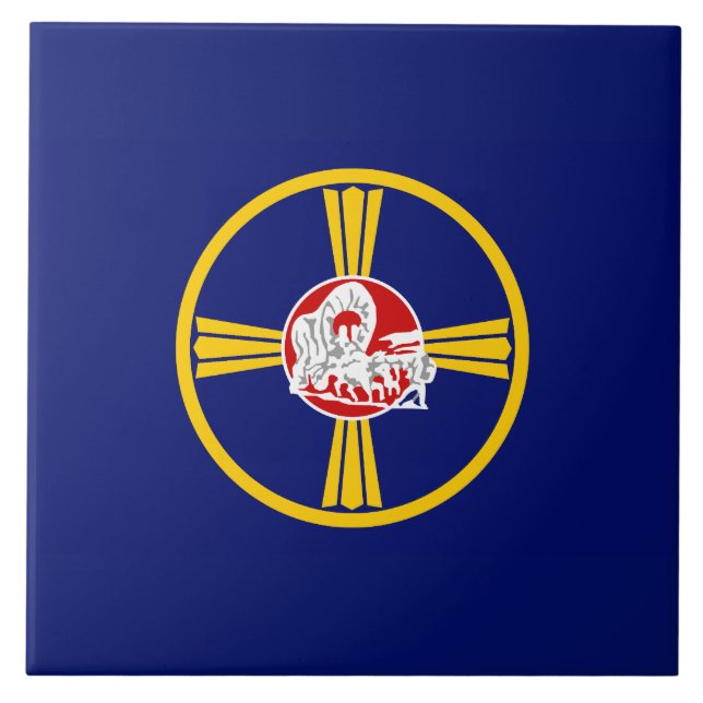 City Flag of Omaha (Nebraska) Ceramic Tile (Front)