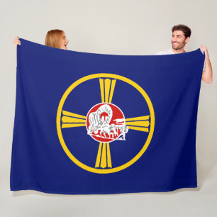 City Flag of Omaha (Nebraska) Fleece Blanket
