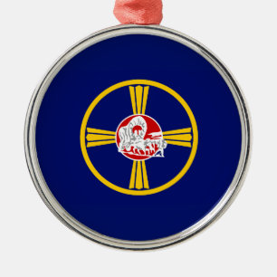 City Flag of Omaha (Nebraska) Metal Ornament