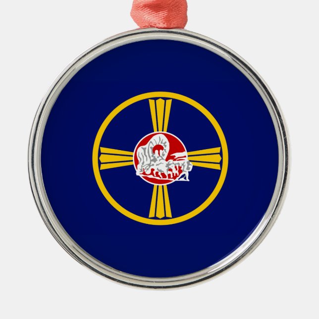 City Flag of Omaha (Nebraska) Metal Ornament (Front)