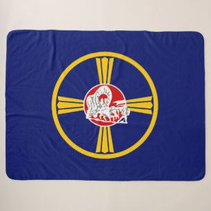 City Flag of Omaha (Nebraska) Sherpa Blanket