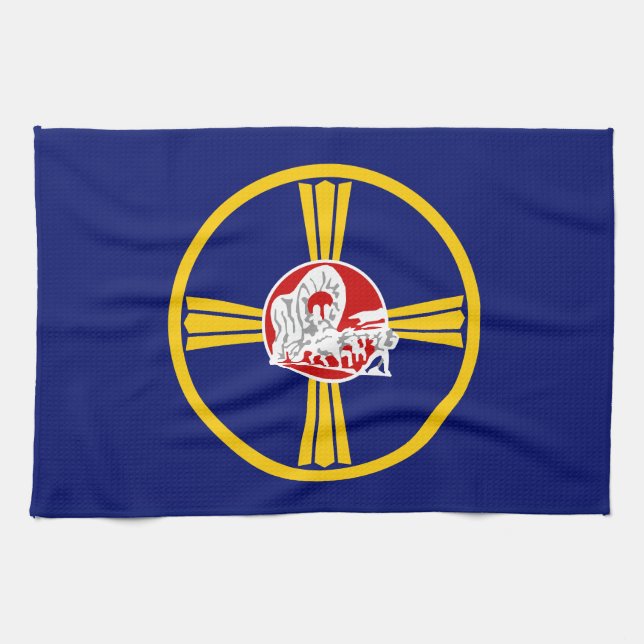 City Flag of Omaha (Nebraska) Tea Towel (Horizontal)
