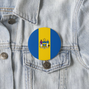 City Flag of Philadelphia (Pennsylvania) 7.5 Cm Round Badge