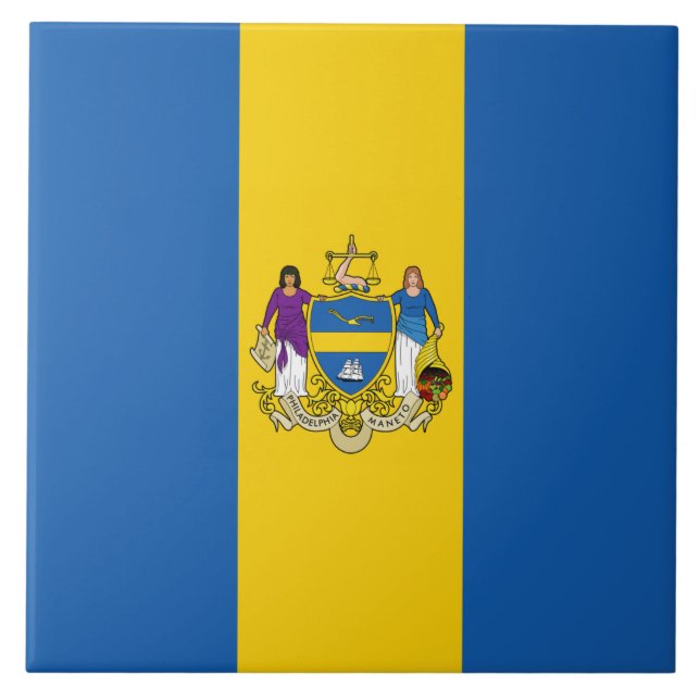 City Flag of Philadelphia (Pennsylvania) Ceramic Tile (Front)