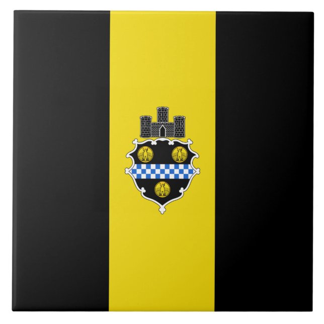 City Flag of Pittsburgh (Pennsylvania) Ceramic Tile (Front)