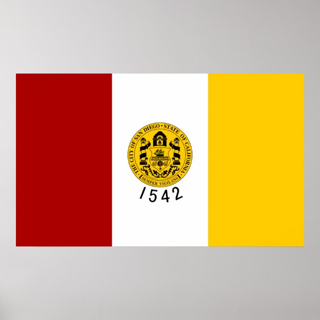 City Flag of San Diego (California) Poster (Front)