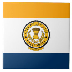 City Flag of San José (California) Ceramic Tile