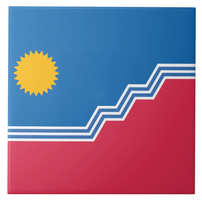 City Flag of Sioux Falls (South Dakota) Ceramic Tile (Front)