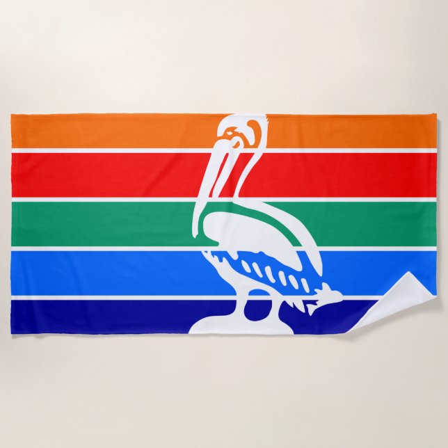 City Flag of St. Petersburg (Florida) Beach Towel (Front)