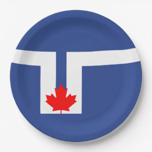City Flag of Toronto (Canada) Paper Plate