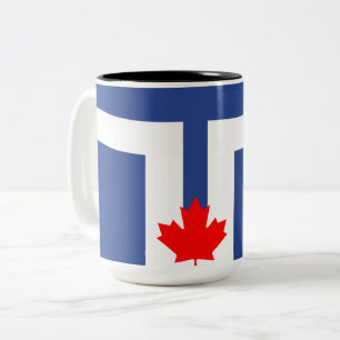 City Flag of Toronto (Canada) Two-Tone Coffee Mug