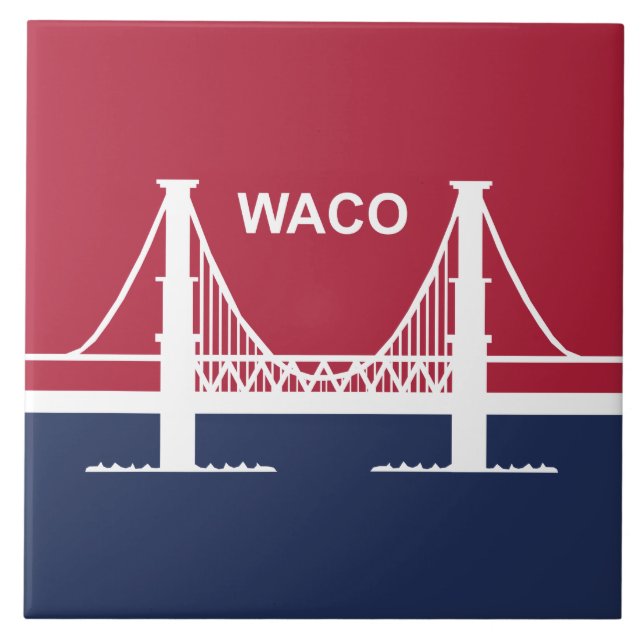 City Flag of Waco (Texas, USA) Ceramic Tile (Front)