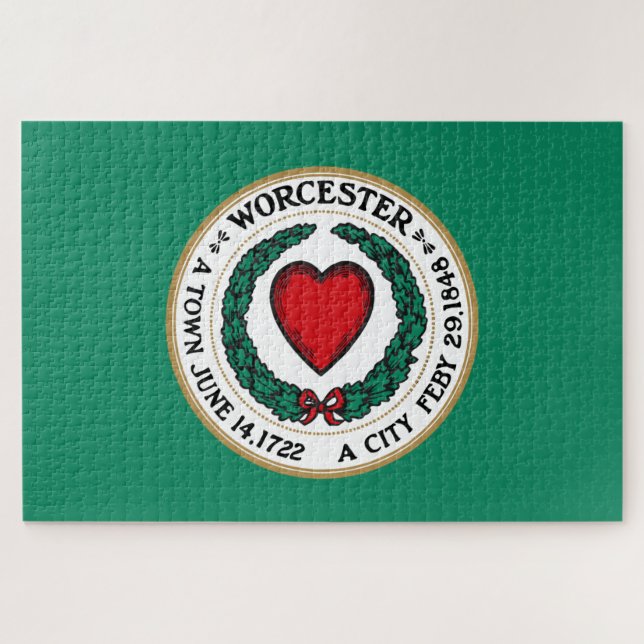City Flag of Worcester (Massachusetts) Jigsaw Puzzle (Horizontal)