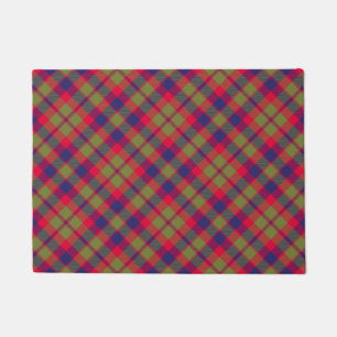 City Glasgow Tartain Plaid Green Red Blue Doormat