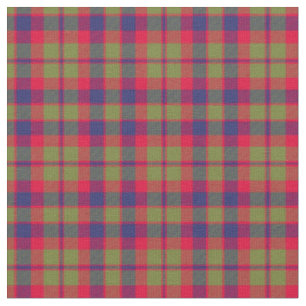 City Glasgow Tartain Plaid Green Red Blue Fabric
