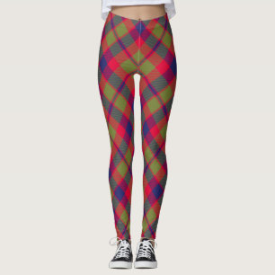 City Glasgow Tartain Plaid Green Red Blue Leggings