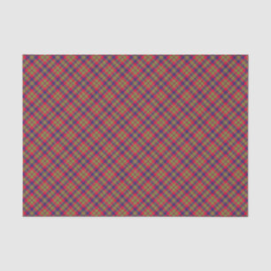 City Glasgow Tartain Plaid Green Red Blue Tissue Paper