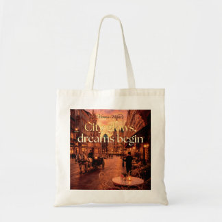 City Glows Dreams Begin Vienna Illustration Tote Bag