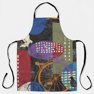 City grunge abstract, seamless vintage pattern. apron