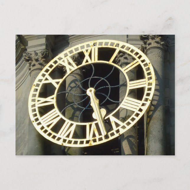 City Hall Clock. Cardiff, Wales, UK Postcard (Front)