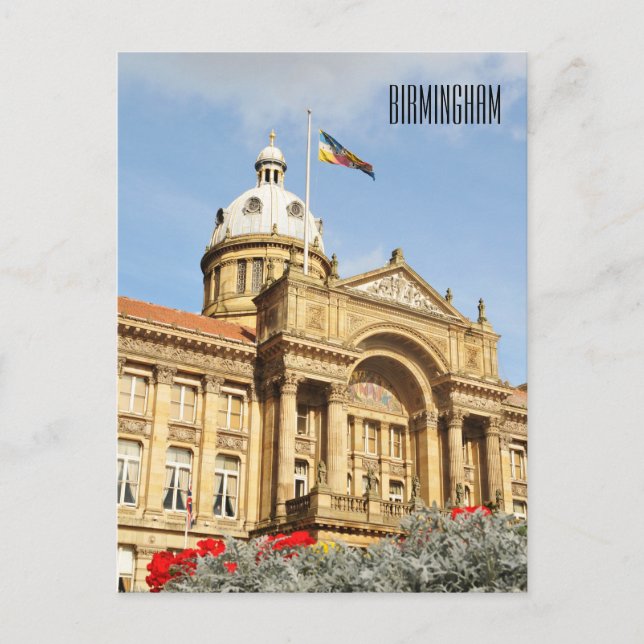 City Hall in Birmingham, England UK Postcard (Front)