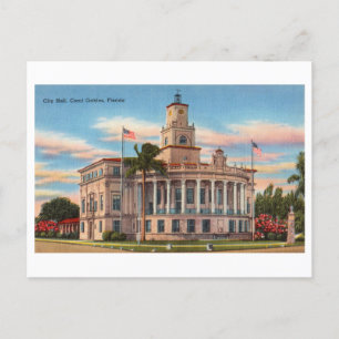 City Hall in Coral Gables, Florida, Vintage Postcard