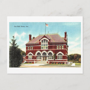 City Hall in Dover, Delaware, Vintage Travel Postcard