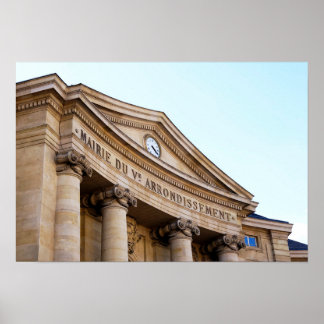 City hall of the 5th arrondissement of Paris Poster
