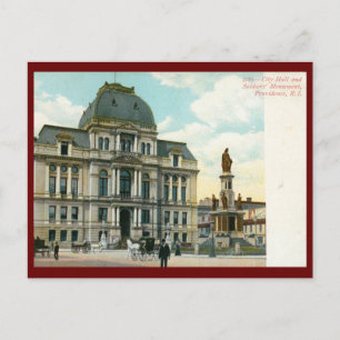 City Hall, Providence, RI Vintage Postcard