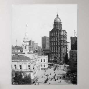 City Hall & World Building Poster