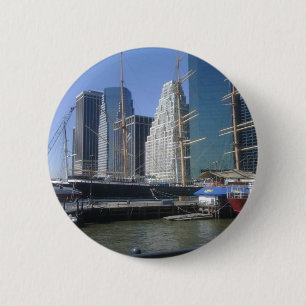 City Harbour Boats 6 Cm Round Badge