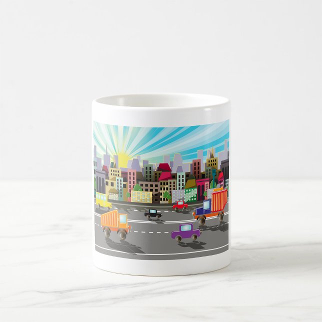 City Highway Cityscape And Traffic Coffee Mug (Creator Uploaded)