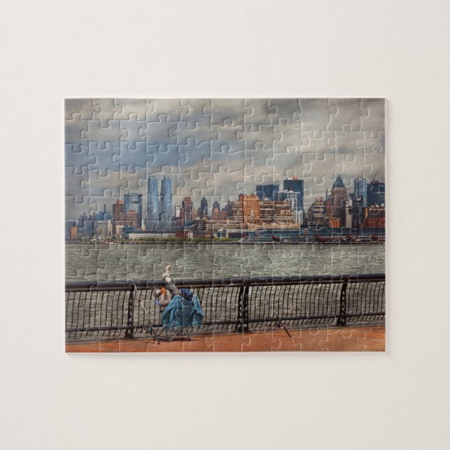 City - Hoboken, NJ - Fishing - The good life Jigsaw Puzzle (Horizontal)