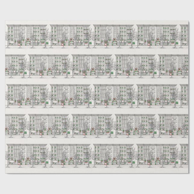 CITY HOLIDAY WRAPPING PAPER (Flat)